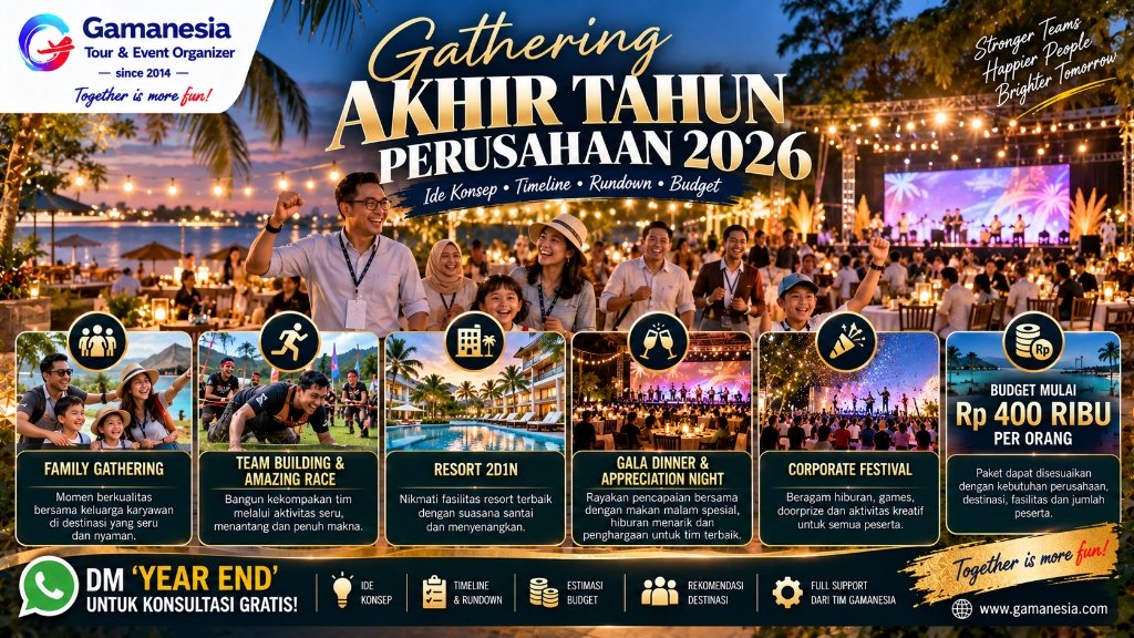 Gathering Akhir Tahun Perusahaan 2026: 12 Ide Konsep, Timeline, Rundown & Budget