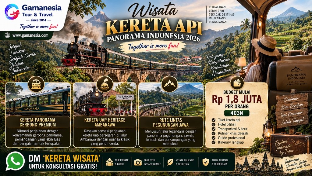 Wisata Naik Kereta Api Panorama Indonesia 2026: Rayakan Hari Perhubungan Nasional dengan Cara yang Beda | Gamanesia
